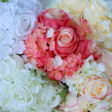 Load image into Gallery viewer, Rose & Hydrangea Bouquet Artificial Silk Flowers - White