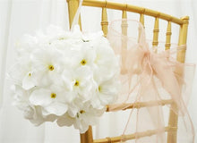 Load image into Gallery viewer, Hydrangea Kissing Ball Artificial Silk Flowers - White - 4 pack