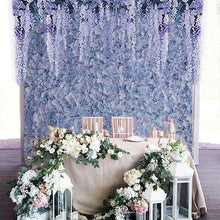 Load image into Gallery viewer, Hydrangea Artificial Flower Wall Mat Panel - Blue - 4 panels