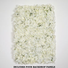 Load image into Gallery viewer, Hydrangea Artificial Flower Wall Mat Panel - Cream - 4 panels