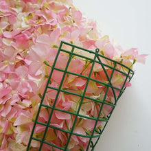 Load image into Gallery viewer, Hydrangea Artificial Flower Wall Mat Panel - Pink - 4 panels