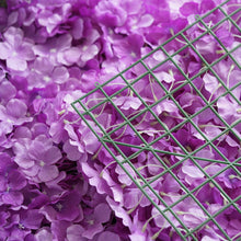 Load image into Gallery viewer, Hydrangea Artificial Flower Wall Mat Panel - Purple - 4 panels