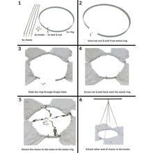 Load image into Gallery viewer, 12 Panel 28" Hoop Ceiling Draping Hardware Kit For Wedding Party Banquet Event - FREE Tool Kit