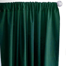 Load image into Gallery viewer, Set Of 2 Hunter Green Fire Retardant Polyester Curtain Panel Backdrops Window Treatment With Rod Pockets - 5FTx10FT