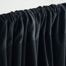 Load image into Gallery viewer, Set Of 2 Black Fire Retardant Polyester Curtain Panel Backdrops Window Treatment With Rod Pockets - 5FTx10FT