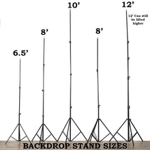 Load image into Gallery viewer, 10ft X10ft Adjustable Heavy Duty Pipe and Drape Kit Wedding Photography Backdrop Stand