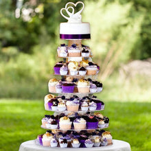 Load image into Gallery viewer, 7 Tier Round Heavy Duty Acrylic Glass Cupcake Dessert Stand For Birthday Wedding Party