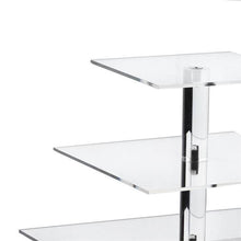 Load image into Gallery viewer, 6 Tier Square Heavy Duty Acrylic Glass Cupcake Dessert Stand For Birthday Wedding Party