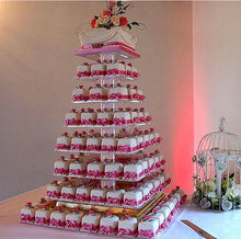 Load image into Gallery viewer, 8 Tier Square Heavy Duty Acrylic Glass Cupcake Dessert Stand For Birthday Wedding Party