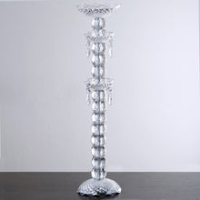 Load image into Gallery viewer, 24" Tall Pillar Wedding Centerpiece Crystal Chandelier