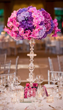Load image into Gallery viewer, 24" Tall Pillar Wedding Centerpiece Crystal Chandelier