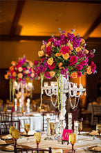 Load image into Gallery viewer, Stunning Candelabra Candlestick Crystal Candle Holder Wedding Centerpiece - 35" Tall