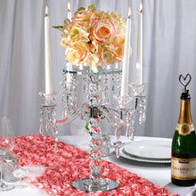 Load image into Gallery viewer, 15" Gemcut Egyption Handcrafted Glass Candelabra Votive Candle Holder With Crystal Chains - 1 PCS
