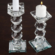 Load image into Gallery viewer, 7" Gemcut Egyption Handcrafted Crystal Glass Votive Candle Holder Table Top Wedding Centerpiece - 1 PCS