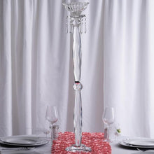 Load image into Gallery viewer, 35" Gemcut Egyption Handcrafted Glass Floral Vase Votive Candle Holder Table Top Wedding Centerpiece - 1 PCS