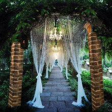 Load image into Gallery viewer, 20ft x 3ft Clear Diamond Strand Premium Acrylic Crystal Bead Curtain Backdrop Wedding Party Decor - Bendable Rod Top