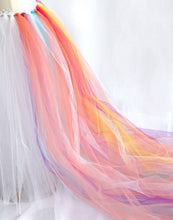 Load image into Gallery viewer, Fairy-like Tulle Dress with Long Colorful Tail