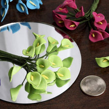 Load image into Gallery viewer, 72 Eco Friendly Handmade Turquoise Calla Lily Flowers For DIY Home Decor Craft Supplies