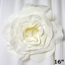 Load image into Gallery viewer, 16" Large Foam Rose Backdrop Wall Decor - Cream - 4 pcs