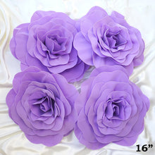 Load image into Gallery viewer, 16" Large Foam Rose Backdrop Wall Decor - Lavender - 4 pcs
