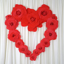 Load image into Gallery viewer, 20" Large Foam Rose Backdrop Wall Decor - White - 2 pcs