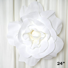 Load image into Gallery viewer, 24" Large Foam Rose Backdrop Wall Decor - White - 2 pcs