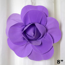 Load image into Gallery viewer, 8" Large Foam Rose Backdrop Wall Decor - Lavender - 6 pcs