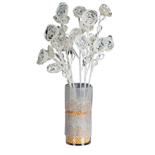 Load image into Gallery viewer, 6 x Trio of Glittered Bird’s Nest on Stem - White