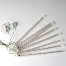 Load image into Gallery viewer, 144 LED Meteor Shower Waterproof Rain Lights Tube - White - SET of 8