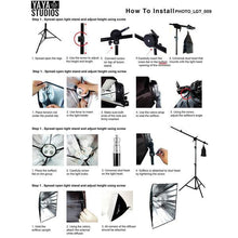 Load image into Gallery viewer, 2400 Watt Softbox Photo Studio Continuous Lighting Kit With Boom Arm Hairlight Softbox