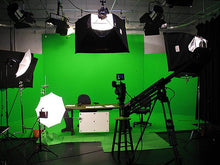 Load image into Gallery viewer, 1200 Watts White Umbrella Soft box Continuous Lighting Photo Video Studio Kit With Chromakey Background Muslins (Green Black White)