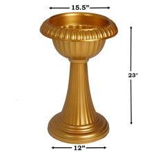 Load image into Gallery viewer, 23" Tall Gold Classic Italian Inspired Wedding Party All Weather Decorative Flower Pot - 4 PCS/Set