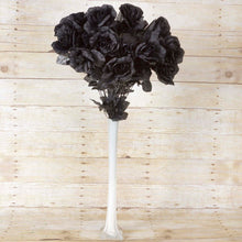 Load image into Gallery viewer, Large Open Rose Bush Artificial Silk Flowers - Black
