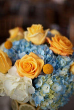 Load image into Gallery viewer, Large Open Rose Bush Artificial Silk Flowers - Coral / Orange
