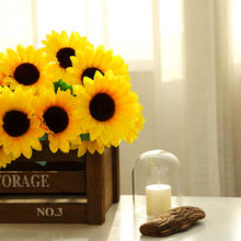 Load image into Gallery viewer, Large Yellow Silk Sunflowers
