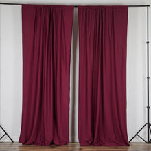 Load image into Gallery viewer, Set Of 2 Burgundy Fire Retardant Polyester Curtain Panel Backdrops Window Treatment With Rod Pockets - 5FTx10FT
