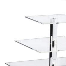 Load image into Gallery viewer, 8 Tier Square Heavy Duty Acrylic Glass Cupcake Dessert Stand For Birthday  Wedding Party
