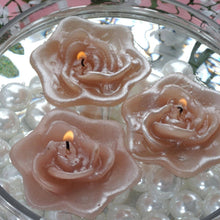 Load image into Gallery viewer, 4 PCS Dusty Rose Floating Candles Wedding Birthday Party Centerpiece Decor
