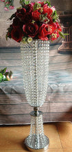 Load image into Gallery viewer, 32" Tall Exotic Designer Crystal Garland Chandelier Wedding Centerpiece
