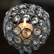 Load image into Gallery viewer, Sleek Pillar Crystal Votive Tealight Candle Holder Wedding Centerpiece - 16" Tall

