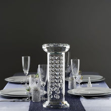 Load image into Gallery viewer, 14" Gemcut Egyptian Handcrafted Glass Crystal Pillar Vase Chandelier Table Top Wedding Centerpiece - 1 PCS
