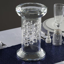 Load image into Gallery viewer, 11" Gemcut Egyptian Handcrafted Glass Crystal Pillar Vase Chandelier Table Top Wedding Centerpiece - 1 PCS
