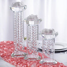 Load image into Gallery viewer, 11" Gemcut Egyptian Handcrafted Glass Crystal Pillar Vase Chandelier Table Top Wedding Centerpiece - 1 PCS
