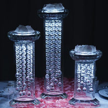 Load image into Gallery viewer, 11" Gemcut Egyptian Handcrafted Glass Crystal Pillar Vase Chandelier Table Top Wedding Centerpiece - 1 PCS

