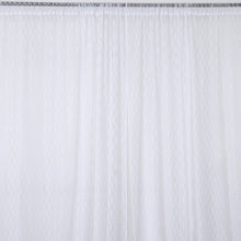 Load image into Gallery viewer, Set Of 2 White Fire Retardant Sheer Floral Lace Premium Curtain Panel Backdrops Window Treatment With Rod Pockets - 5FTx10FT
