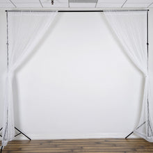 Load image into Gallery viewer, Set Of 2 White Fire Retardant Sheer Floral Lace Premium Curtain Panel Backdrops Window Treatment With Rod Pockets - 5FTx10FT
