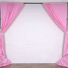 Load image into Gallery viewer, Set Of 2 Pink Fire Retardant Polyester Curtain Panel Backdrops Window Treatment With Rod Pockets - 5FTx10FT
