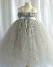 Load image into Gallery viewer, Empyrean Tulle  Floor-Length Dress - Silver
