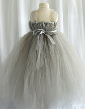 Load image into Gallery viewer, Empyrean Tulle  Floor-Length Dress - Silver
