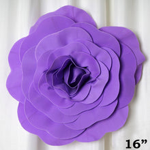 Load image into Gallery viewer, 16" Large Foam Rose Backdrop Wall Decor - Lavender - 4 pcs
